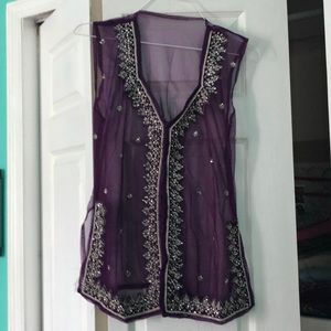 Purple & Silver Vest